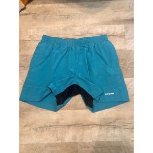 Blue Patagonia Running Shorts